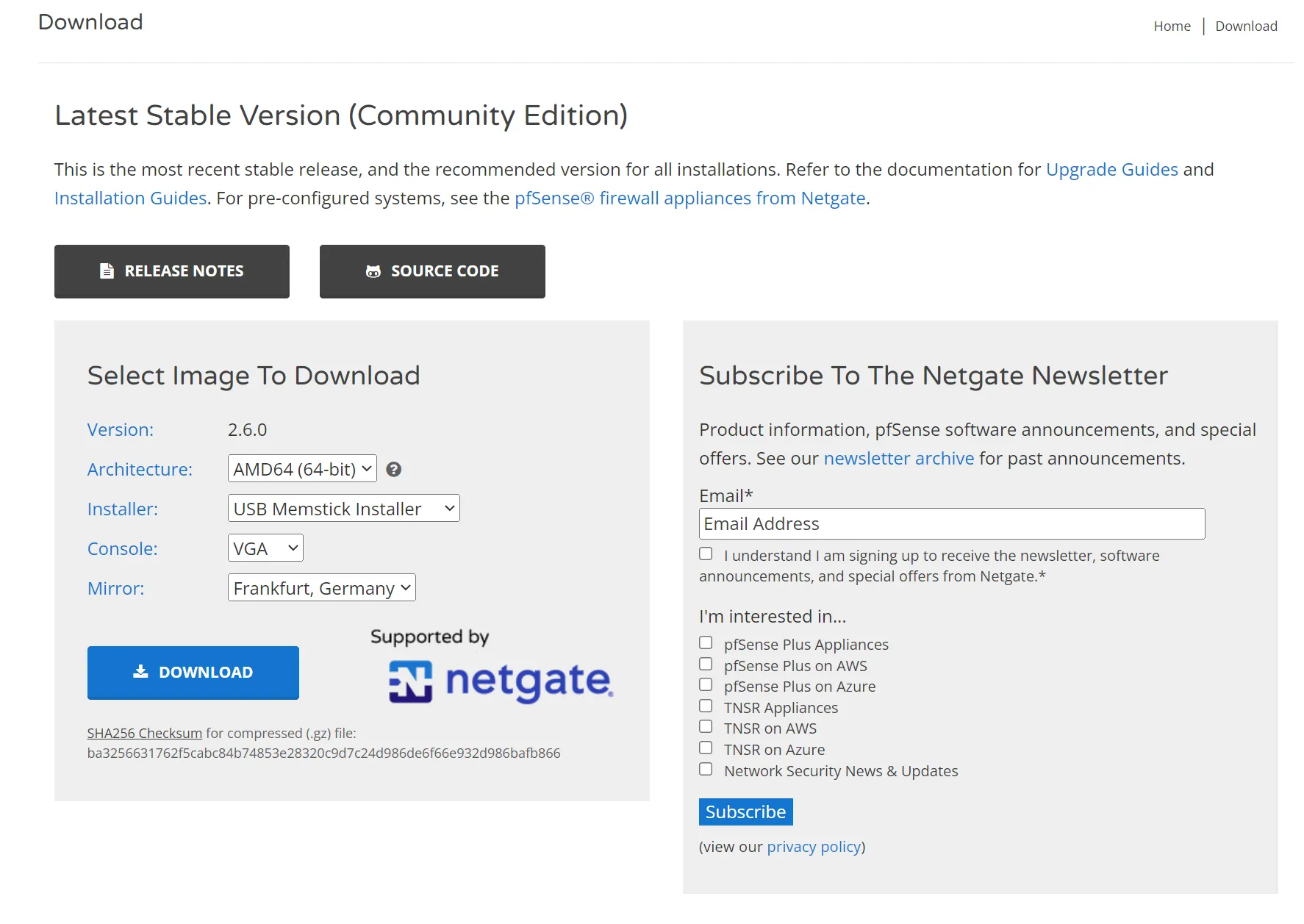 pfSense Download