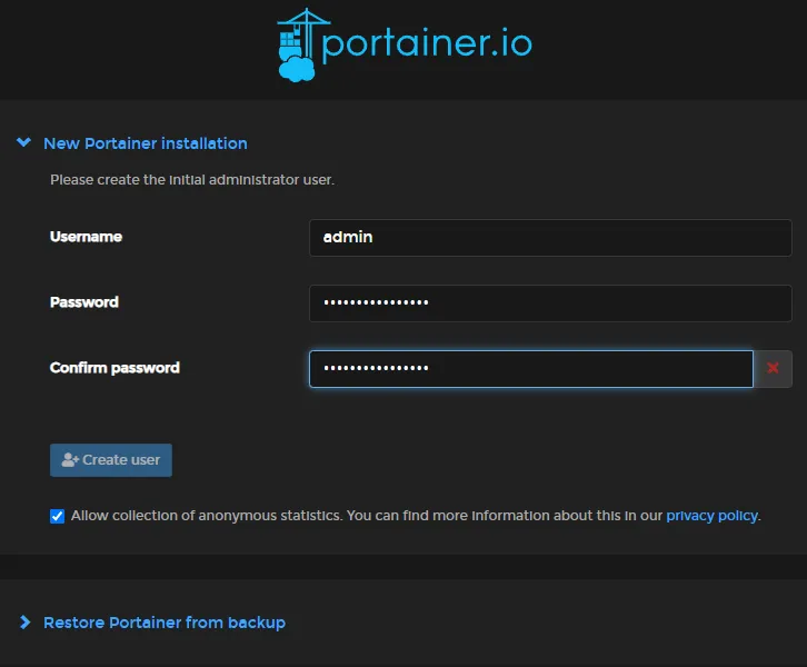 portainer-login