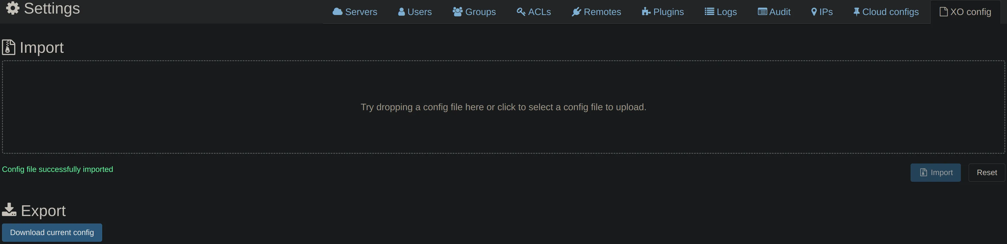 xoa-import-success